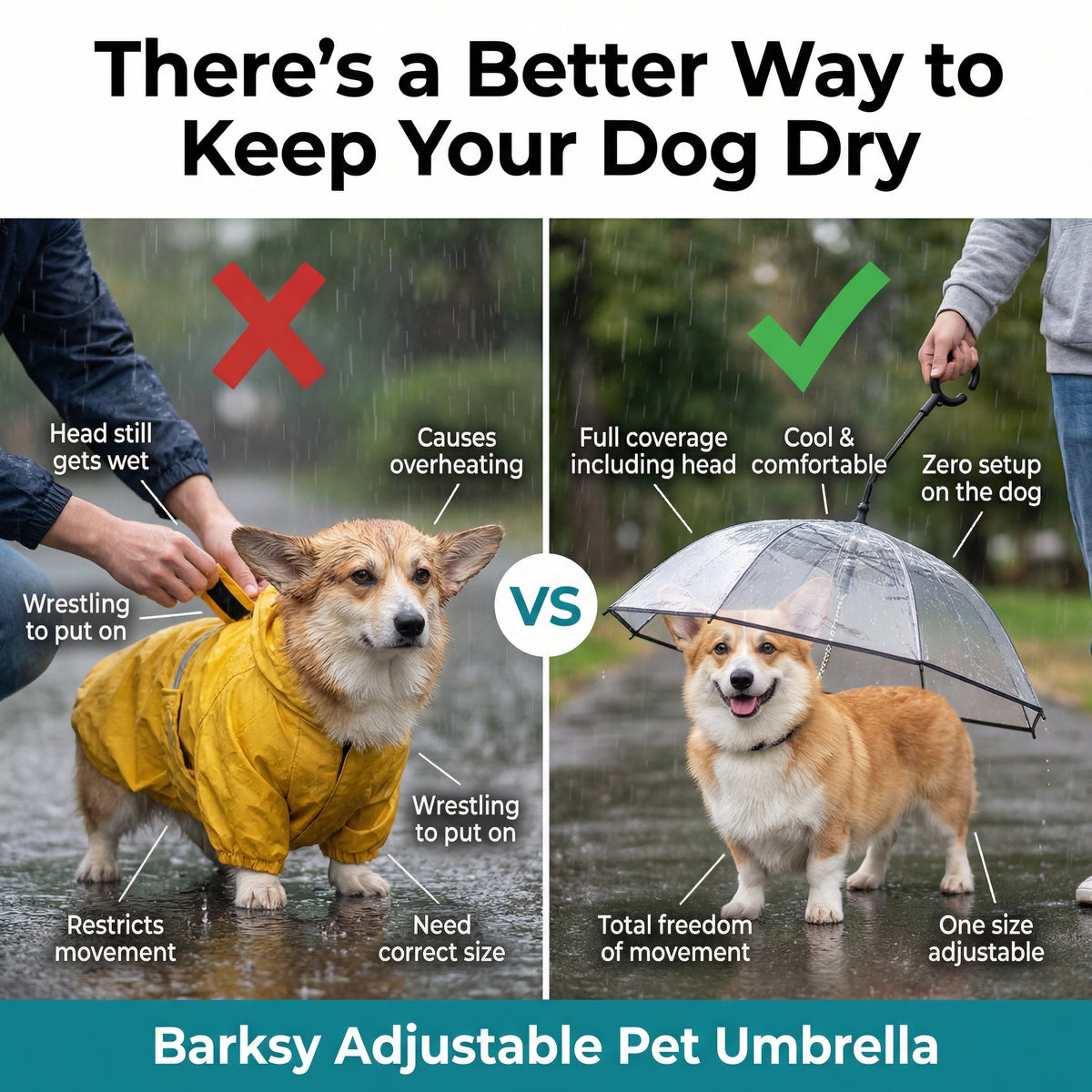 Barksy™ Adjustable Pet Umbrella Leash