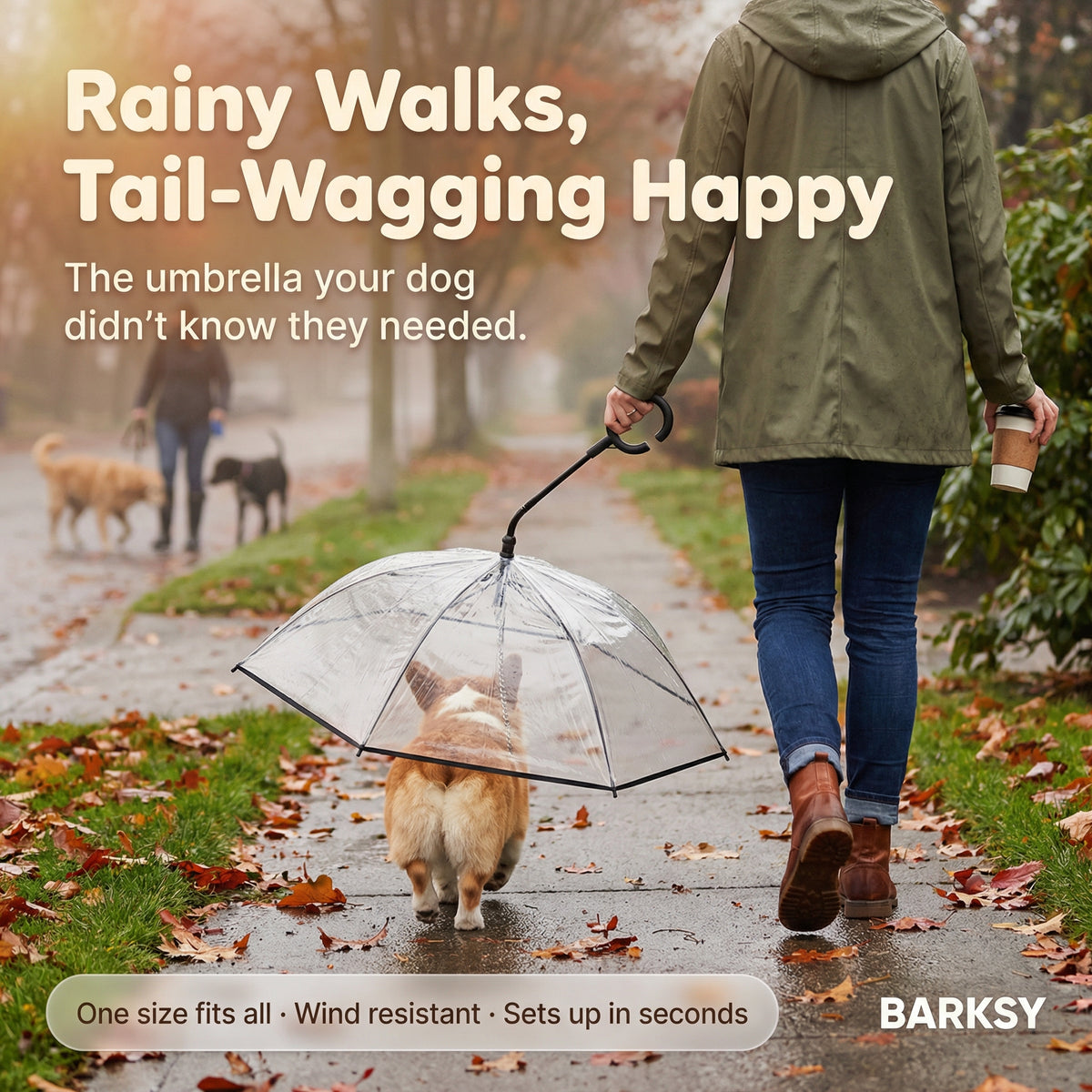 Barksy™ Adjustable Pet Umbrella Leash